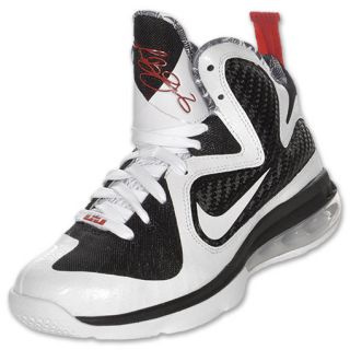 Nike LeBron 9 Kids Basketball Shoes White/Black
