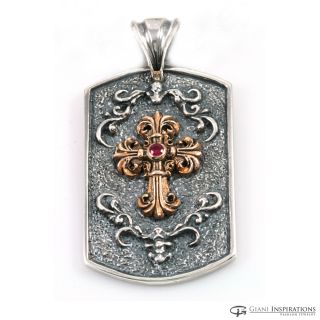Holy Cross Pendant (High Quality Silver, Bronze, Ruby)