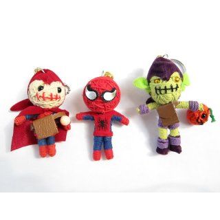 Amazing Spiderman Set of 3 Voodoo String Doll Keychain