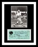 Home Run Baker Signed Check Display Ready 2 Frame