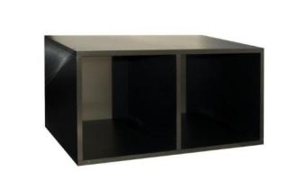 New 30 2 Section Double Storage Organizer Cube Black
