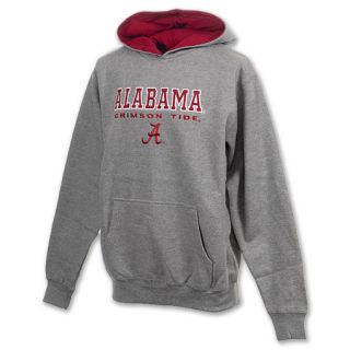 Alabama Crimson Tide Stack NCAA Youth Hoodie Grey