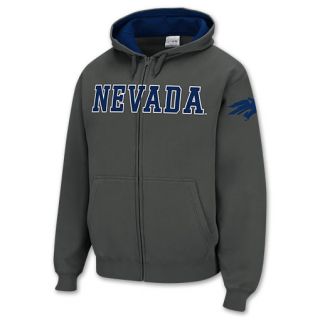 Nevada Wolf Pack Mens Full Zip Hoodie Charcoal
