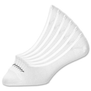 Nike 3 Pair Womens Cotton Footie Medium White