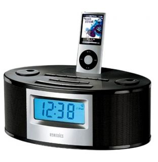 HoMedics SoundSpa Fusion ALARM CLOCK Radio iPhone iPod Dock SS 6510BLK