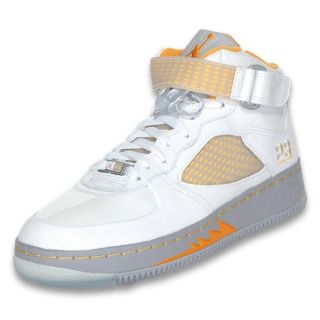 Jordan Mens AJF 5 Basketball Shoe White/Orange