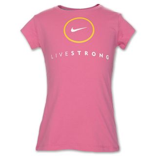 Nike LIVESTRONG Girls Youth Tee Pink