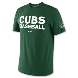 Mens Nike Chicago Cubs MLB St. Pats Tri Blend Tee Shirt