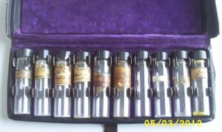 Homeopathic Medicine Velvet Lined Leather Kit Glass Vials Antique
