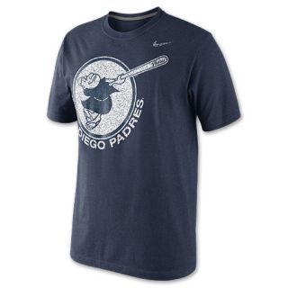 Mens Nike San Diego Padres MLB Tri Blend Logo Baseball T Shirt