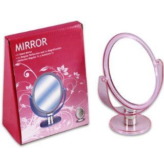 Pink Mirror 8 X 6.25 2 Sided with Magnification with