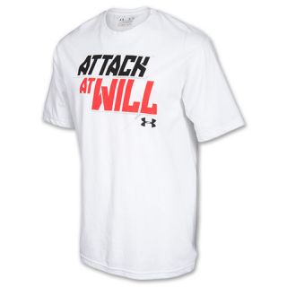 Mens Under Armour Attack At Will Tee Shirt White