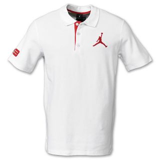 Jordan Jumpman Mens Polo White/Varsity Red