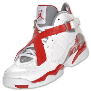 Jordan 8.0 Kids Basketball Shoes White/Met.Silver