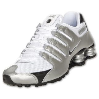 Mens Nike Shox NZ Running Shoes White/Black