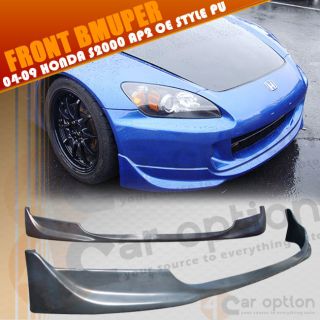 04 09 Honda S2000 AP2 OE Factory Style Black Urethane Front Bumper Lip