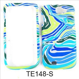 For Samsung Exhibit II T679 Case Cover   Blue Green Zebra