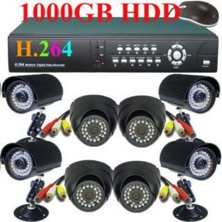 h.264 net dvr 8 audio cctv cameras home security system