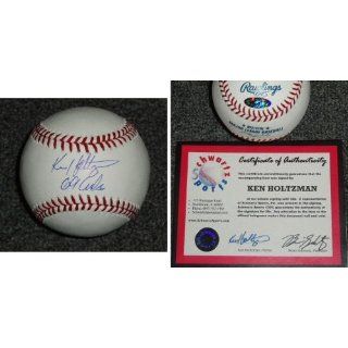 Ken Holtzman Signed MLB Baseball with 69 Cubs