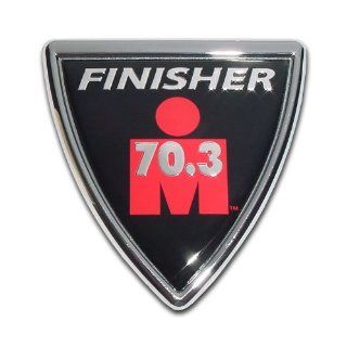 Ironman Metal 70.3 Finisher Shield Auto Emblem  