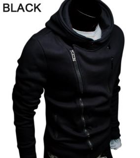 New Mens Slim Fit Zip Up Hoodies Jackets US s M L XL J5