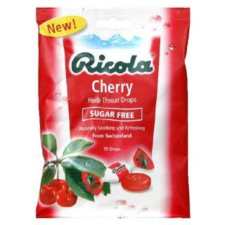 Ricola Sugar Free Herb Throat Drops, Cherry, 19 Count Bags (Pack of 12