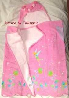 Retired Tinker Bell Tink Pink Hooded Towel Tinkerbell