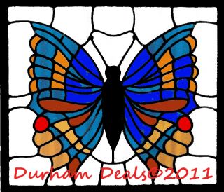 Butterfly Stained Glass Latch Hook Pattern ♦durhamdeals