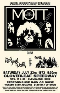Mott The Hoople New York Dolls Cleveland Concert Poster