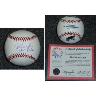   Al Spangler Signed MLB Baseball w/69 Cubs
