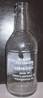  Quality Soft Drinks Berkeys Bottling Co Hooversville PA 12 Oz ACL