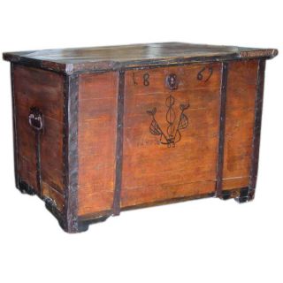 Painted Hope Chest Dowry Chest Blanket Box Dated 1869