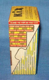 Nice Small Vtg Dated 1946 General Mills Kix Cereal Sample Size Box
