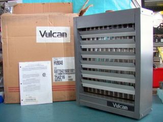 Vulcan Horizontal Air Heater Steam Hot Water 48 000 BTU HR with Fan