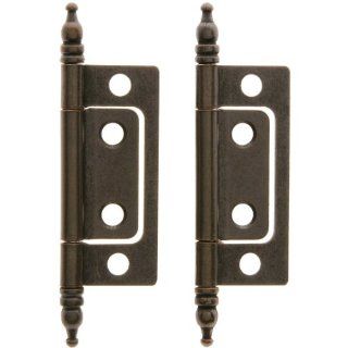 Non Mortise Hinge. Pair of 2 Non Mortise Cabinet Hinges In Oil Rubbed
