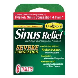 Lil Drugstore Products Sinus Relief, Severe Congestion, 6