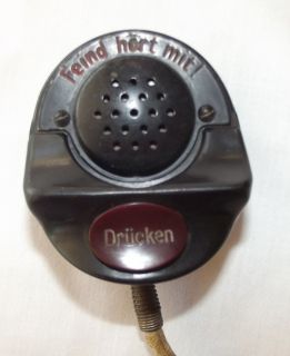 German WWII Feind Hort Mit Microphone Bakelite