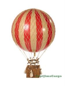 XL Jules Verne Red 17 Hot Air Balloon Authentic Models Hanging