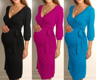 Fashion and Sexy Maternity Dress V Neck Size 8 10 12 14 16