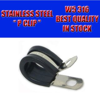  Grade Stainless Steel P Clips for Hoses Fuel Pipes Wiring