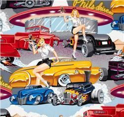 New Lamp Shade Custom Classic Hot Rods Pin Up Girls Phils Drive In