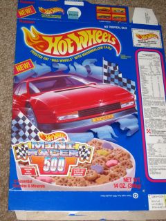 Cereal Box Hot Wheels 1990 Mini Racer Grand Prix 2000 Game Ralstons