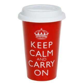 Keep Calm and Carry On   Double Walled Ceramic Travel Mug