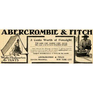 1903 Ad Abercrombie Fitch Tents Camping Vacation Canvas