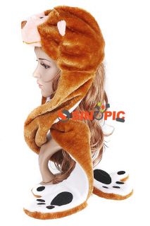 HOT Gift   Fashion Party Animal Fancy Dress Costume Hat Cap Gloves
