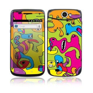 Samsung Exhibit II 4G Decal Skin Sticker   Color Monsters
