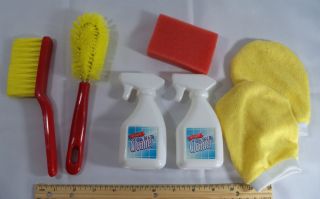  Set Lot Play Cleaning Supplies Sponges Brushes Dust House Broom