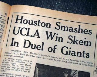 UCLA Bruins Houston Cougars Game of The Century NCAA Basketball 1968