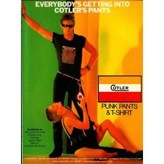 1981 Cotler Punk Pants Clothing Man Woman Black Original