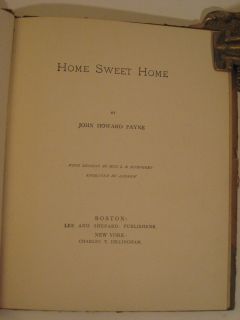1880 John Howard Payne Home Sweet Home